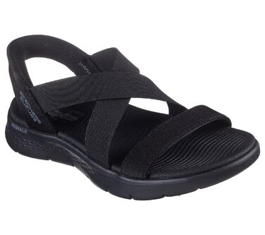 Сандалі жіночі Skechers Go Walk Flex Glimmer Up Slip-ins чорні 41 EU - зручні та практичні