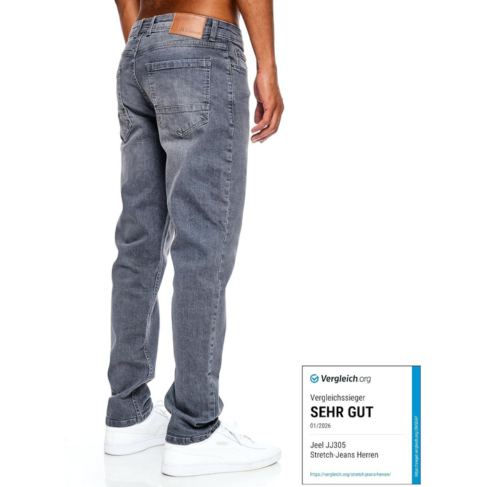 Чоловічі джинси JEEL Regular Fit Straight Cut Stretch 36W/32L сірі