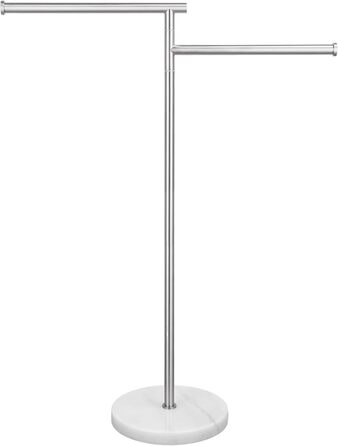 Підставка для рушників KES Gold, підлого типу, з нержавіючої сталі 18/8, з мамарморовою основою, BTH219-BZ, щітка, золота (2-х ярусна)