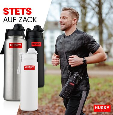 Stainless Steel Water Bottle with FREE Carry Bag - 700ml - BPA-Free, Leak-Proof, and Dishwasher Safe Thermo Insulated Bottle - Double-Walled Thermos Bottle, Sports, Outdoor (700 ml, Silver Edition)