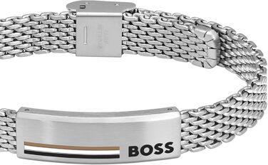 Браслет чоловічий BOSS ALEN з нержавіючої сталі: срібний, золотий або чорний