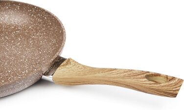 Набір сковорідок Excelsa Wood & Stone Set 3 шт. з антипригарним покриттям, алюміній, ковані