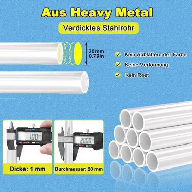 Вішалка для одягу металева подвійна з гачками та полицею для взуття, біла - Stabil