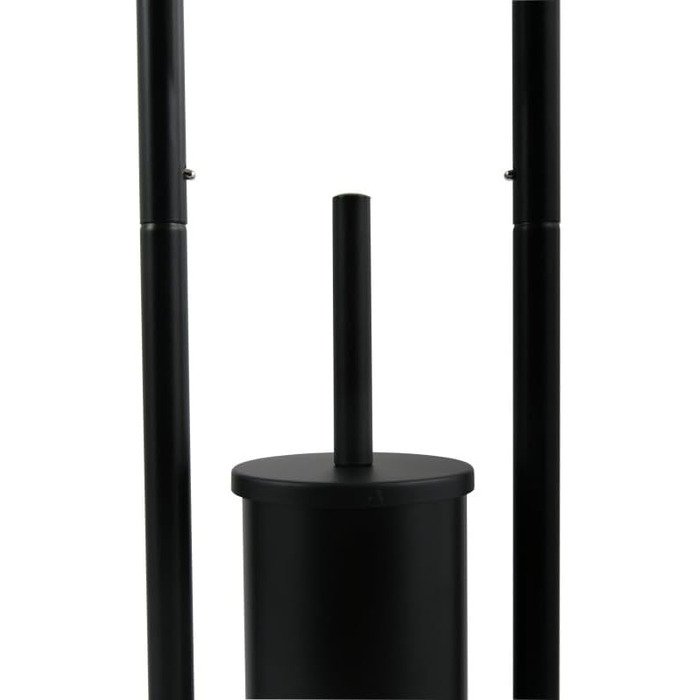 Набір для унітазу MSV Bad Serie Abby з висувним контейнером для щітки, чорний