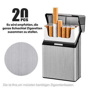 Алюмінієві випарювачі для сигарет eLander [2 шт./набір, сірий] Магнітна кришка, елегантний дизайн, алюмінієвий касета для сигарет