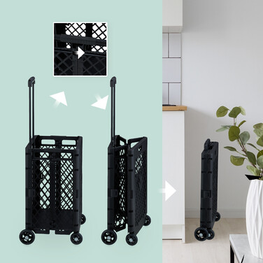 Relaxdays Folding Shopping Trolley