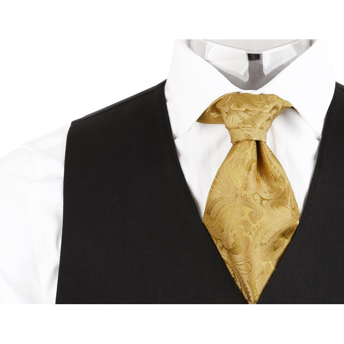 Набір краватка-хустинка Alizeal Paisley (Золотисто-оливковий) для чоловіків