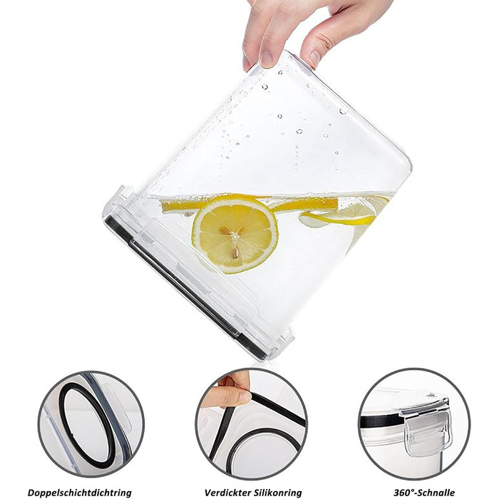 Набори контейнерів для зберігання Caliyo з кришкою, герметичні, для кухні, 4 шт.