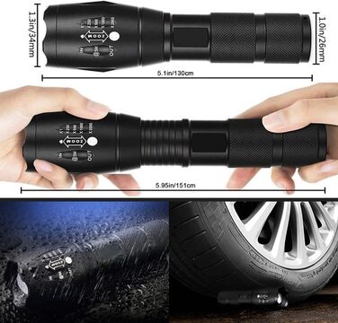 Ліхтар POCKETMAN Zoombar LED з 4 кольорами (червоний, білий, зелений, синій), надзвичайно яскравий, перезаряджається, 4 режими, багатофункціональний для відпочинку на природі, астрономії, нічного бачення та походів