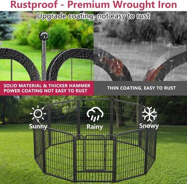 Вольєр для собак на вулицю, металевий загін для собак середніх та маленьких порід, 22 панелі, 101,6 x 68,6 см