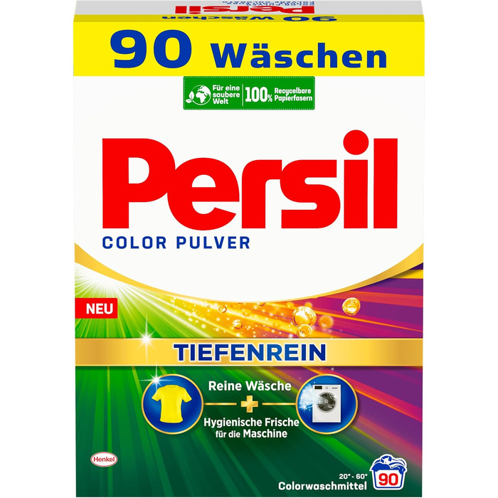 Пральний порошок Persil Color Tiefenrein для кольорових речей, гігієнічна свіжість, 90 прань