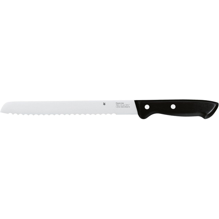 WMF Classic Line 7-Piece Knife Block Set with Knives - Stainless Steel Blades, Sharpening Steel, and Beechwood Block