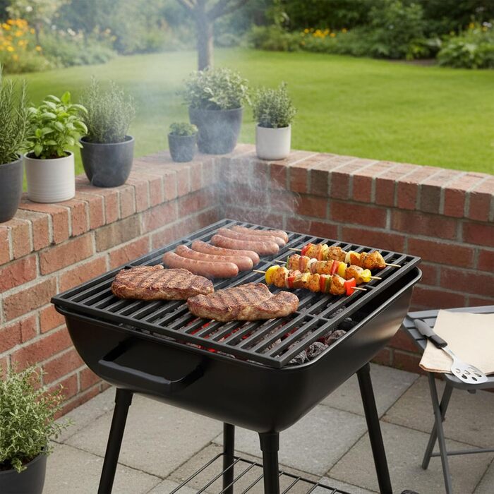 Чугунний Grillrost BBQ-Toro | 45 x 30 см | Масивний, емальований | Аксесуар для гриля, газового гриля, вугільного гриля та іншого | Емальований grillrost | Чугунний grillrost, Grillgitter | Аксесуари для гриля