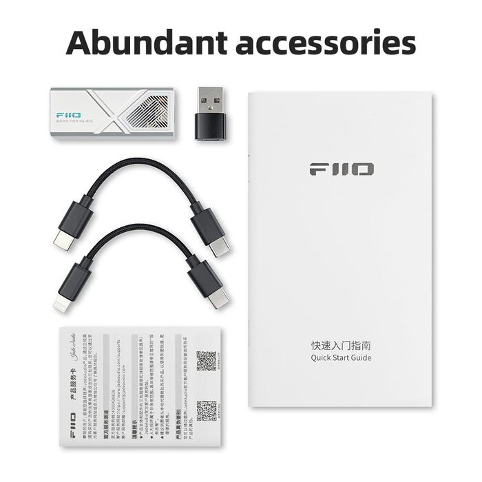 FiiO KA13: Портативний підсилювач зі звуковим DAC з двома виходами 3.5 мм/4.4 мм (чорний)