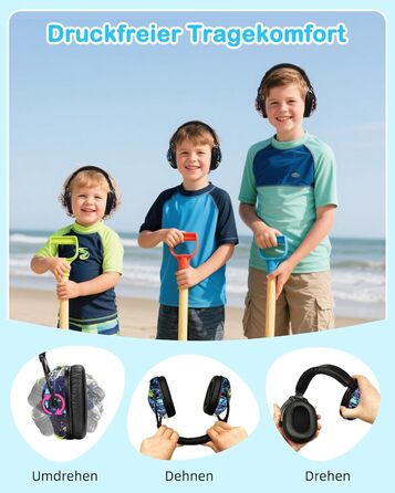 Навушники шумоізоляційні дитячі ZOHAN 030, 3-18 років, для дітей з аутизмом, для школи та концертів, регульовані