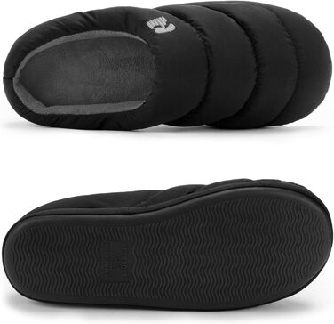 Чоловічі халапи RockDove з піною та пухом для дому (40/41 EU, чорний/сірий)
