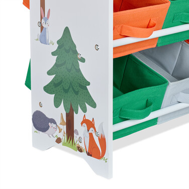 Relaxdays Kids' Shelving Unit with Storage Boxes