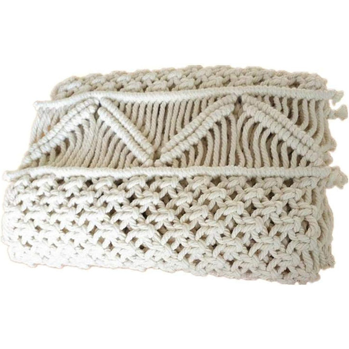 DÉCOCO Macrame Table Runner, Hand-Woven Boho Wedding Table Decoration Bedspread Blanket, 35 cm x 240 cm