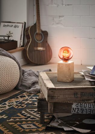 Настільна лампа EGLO Prestwick: вінтажний стиль, індустріальний дизайн, бетон, сірий колір, з вимикачем, патрон E27