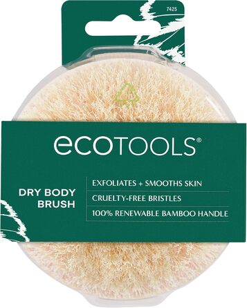 Еко-щітка для сухого скрабу тіла Ecotools Detoxify & Smooth, рожева
