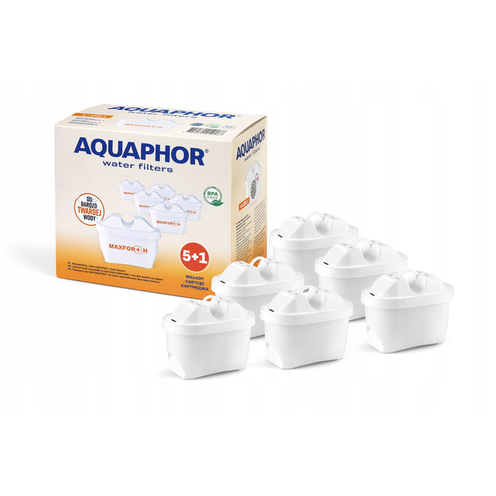 Смінні фільтри Aquaphor Maxfor+ H для жорсткої води до фільтруючого глека, 6 шт.