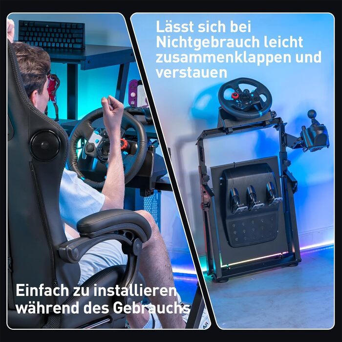 Ігровий стійка-держак для керма GTPLAYER Racing Wheel Stand з кріпленням для КПП V1 V2, регульований нахил, для PS4, Xbox, PC (червоний)