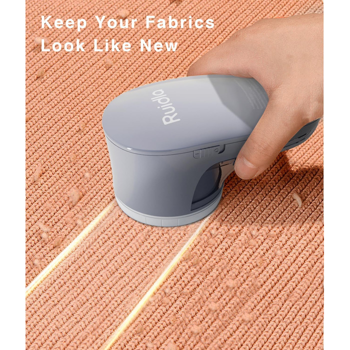 Електричний видалення ворсу для одягу: видалення ворсу з одягу з 6 змінних лез з нержавіючої сталі (сірий)