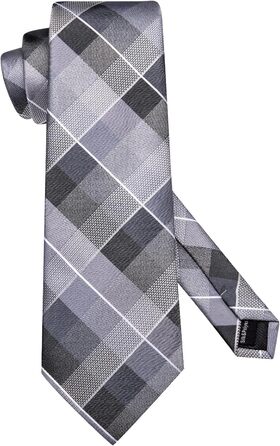 Чоловіча краватка Hi-Tie: чорний, рожевий, синій, зелений візерунок павліконі, клітинка, смужка, крапки. Комплект з кишеньковим хустиною та краватковою застібкою для весілля, офіційних заходів та бізнесу