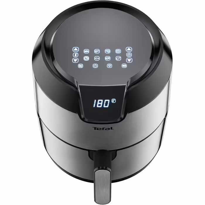 Tefal EY401D Hot Air Fryer Easy Fry Deluxe XL | Air Fryer | 1500 W | 4.2 L for 6 servings | 8 automatic programs | Digital display | energy-saving | healthy fryer without oil | stainless steel