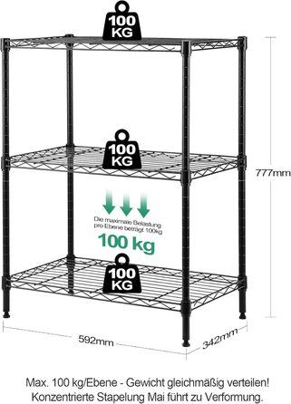 Nilpferd Metal Wire Shelving Unit