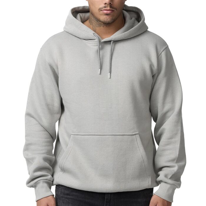 Чоловічий худі на блискавці Smith & Solo — спортивна кофта з капюшоном, Slim Fit, сіра, розмір L, високоякісна бавовняна суміш
