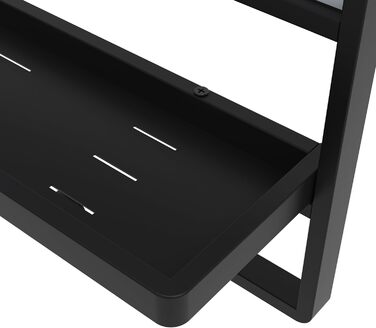 Круглий дзеркало Anyhi 40.6 см без рами, скошений край, для ванної, вітальні, спальні, з монтажем на стіну (Чорний, 71 x 53 см)