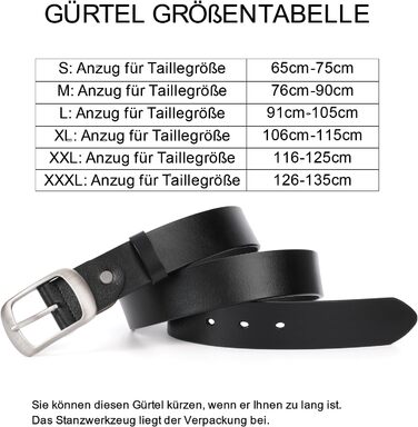 Жіночий шкіряний ремінь JasGood для джинсів та суконь, з пряжкою, чорний, розмір L (91-105 см)