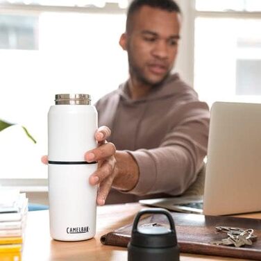 Camelbak Multibev Stainless Steel Vacuum Insulated Thermos Bottle (Coast/Lagoon, 503 ml)
