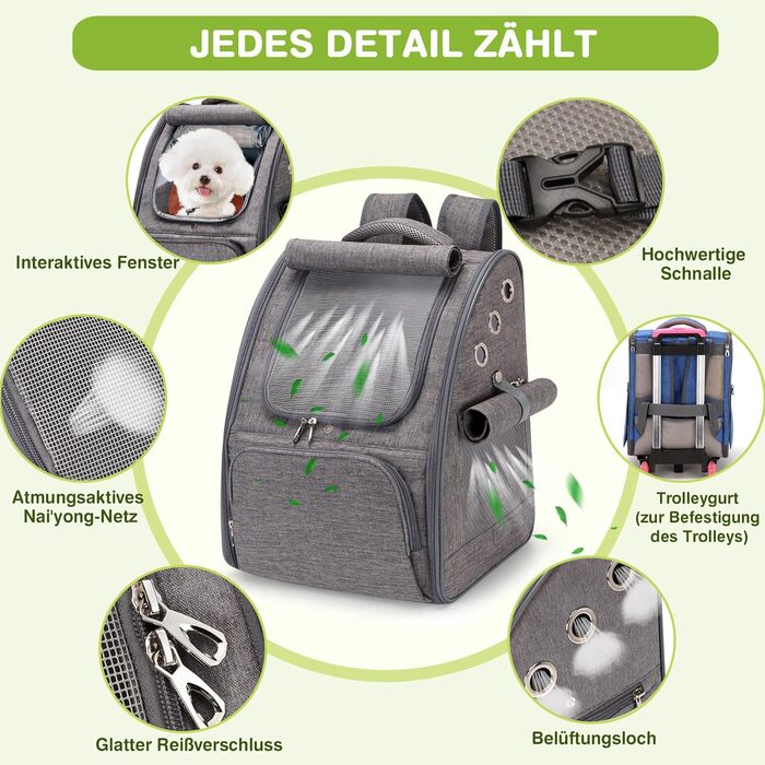 Рюкзак для котів та собак ALLSOPETS, складаний, дихаючий, з сонцезахистом. Ідеально для подорожей, кемпінгу та походів (Графітовий)