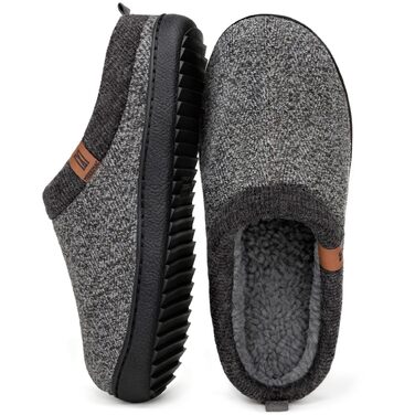 Чоловічі домашні капці MERRIMAC з ефектом пам'яті Memory Foam, протиковзкі та комфортні, темно-сірі, розмір 45/46 EU