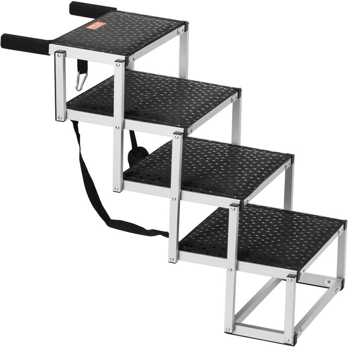 Сходинка для собак VEVOR у автомобіль: 5 сходинок, широка, складна, з антиковзким покриттям, легка алюмінієва, для авто, SUV та вантажівок (61-65 см)