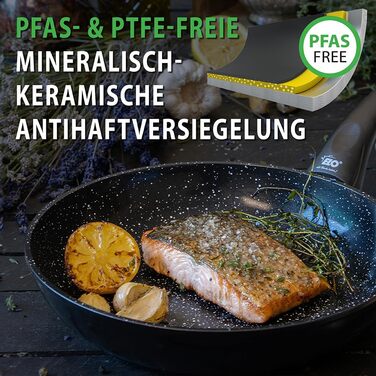 Сковорода ELO Belugo 28 см з кованого алюмінію з антипригарним покриттям ELODUR® Select (PFAS free) – для індукційних плит, чорна