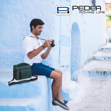 Сумка для камери Pedea: стильна захисна сумка для DSLR/SLR/DLSM камер з дощем, XL (Petrol, Single)