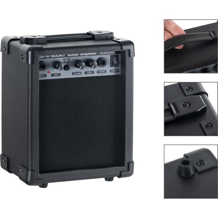 McGrey Rockit ST Комплект електрогітари (8-елементний стартовий набір: гітара, підсилювач, запасні струни, гітарний чохол, тюнер, медіатори, ремінь та гітарний кабель) (Fiesta Red)