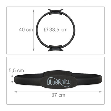 Relaxdays Pilates Ring Black