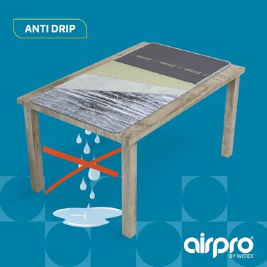 Airpro by Widex Giant Ironing Board Cover - 148x80 cm – 6 Layers! Extra Thick Padding & Durability – Ironing Board Cover for Your Table - Iron Faster and More Comfortably on Your Table Anthracite Giant Ironing Cover