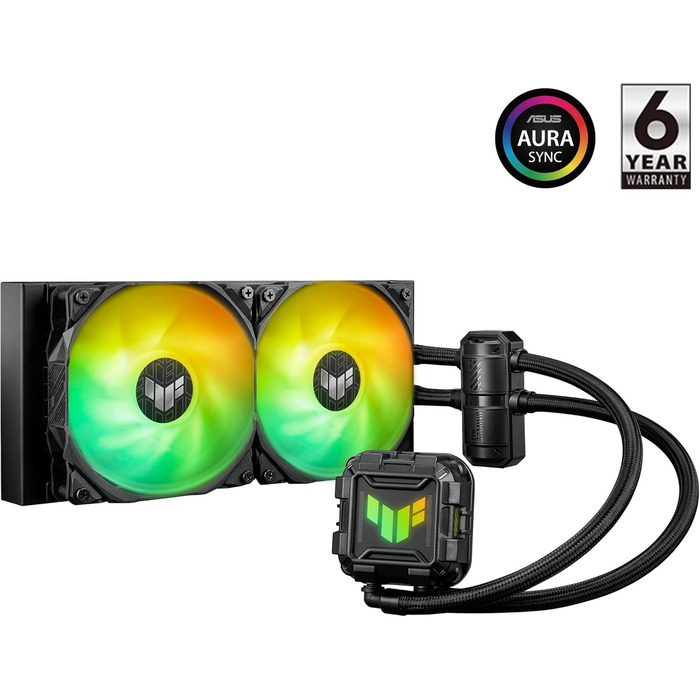 Система водяного охолодження ASUS TUF Gaming LC II 240 ARGB - 2 вентилятори, чорний колір