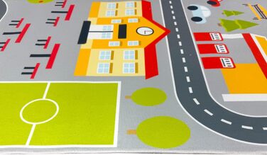 Дитячий килим Teppich-Traum з міською панорамою, сірий, 80x150 см