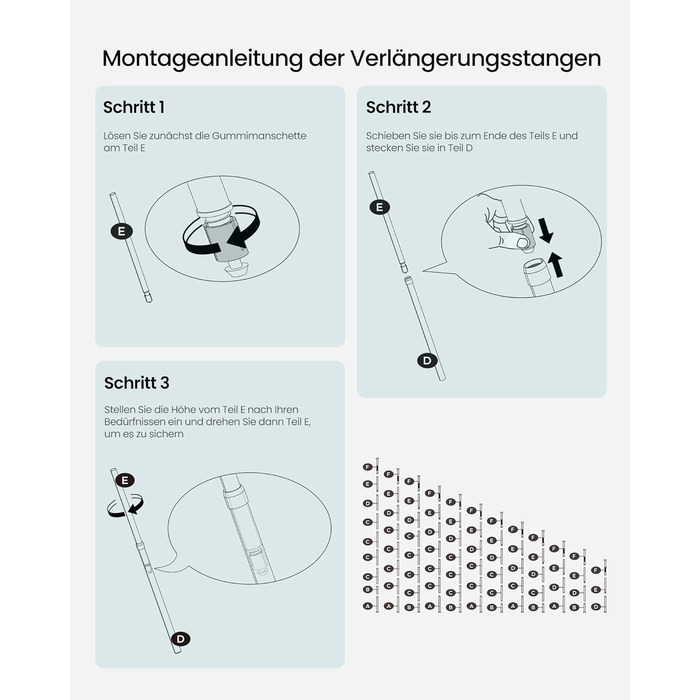 SONGMICS Поличка для душу та ванної кімнати, без свердління, 4 яруси, регульована висота, чорний BCB003B01