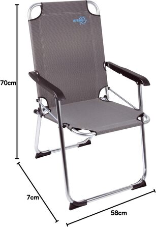 Крісло для кемпінгу Bo-Camp Copa Rio Comfort: розкладне, для саду, риболовлі (бежеве)