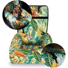 Крісло-ліжко для собак у машину Petsen з іменем, корзина для собак маленьких порід, автоліжко для собак, автокорзина для собак, ліжко для собак (також підходить для птахів)