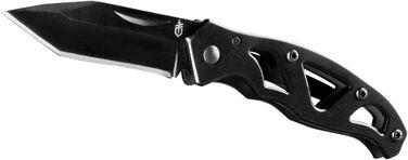 Gerber folding knife with plain edge blade and pocket clip (Mini Tanto 5.4 cm)