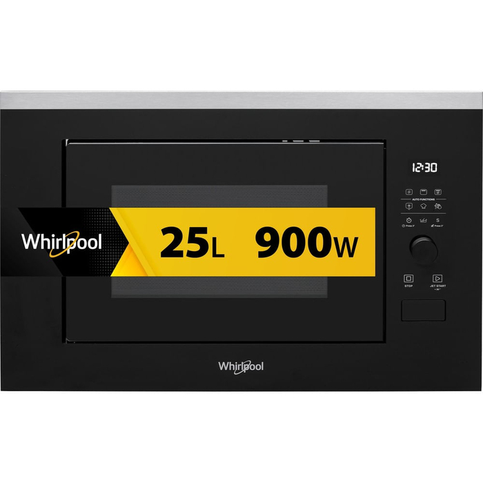 Мікрохвильова піч Whirlpool WMF250G з грилем, 25 л, нержавіюча сталь