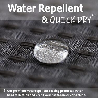 Штора для душу Grauer Waffelmuster, 183x183 см, сіра - водовідштовхувальна, міцна, з поліестеру